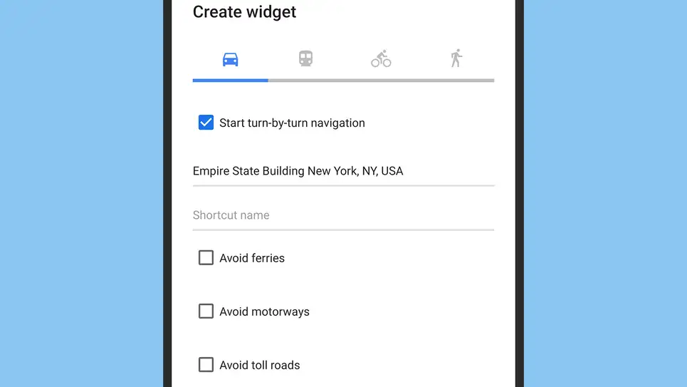 Shortcut Android 8: Định vị đường đi – Directions