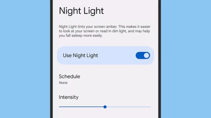 Shortcut Android 5: Chế độ đèn đêm – Night light