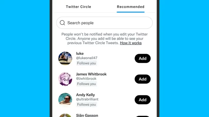 Sử dụng/bật Twitter Circle trên điện thoại