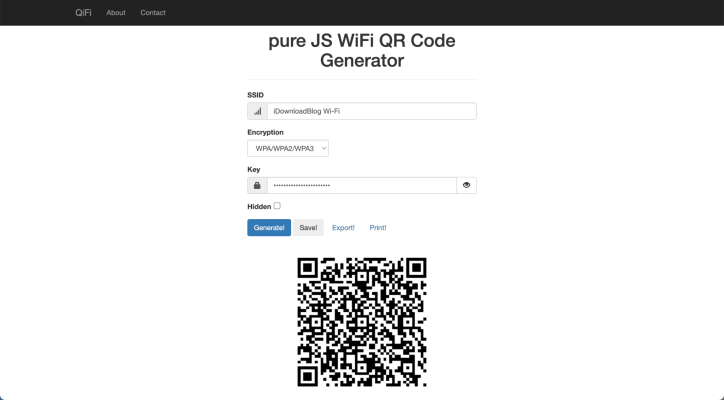 Cách quét mã QR Wifi 